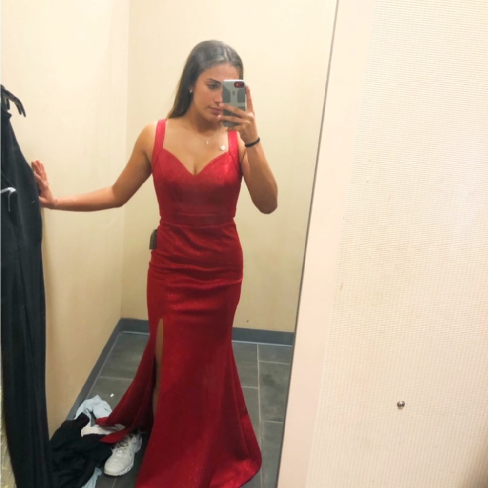 Elegant Red Evening Gown